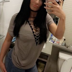 Express one eleven corset tee